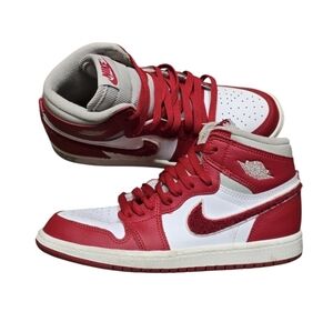 Nike Air Jordan 1 Retro High OG Varcity Red/White Kids Sneakers- SZ 3 Y